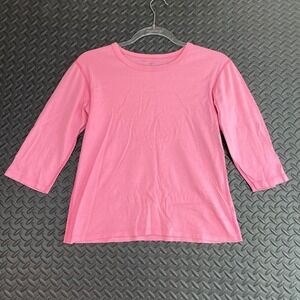 Vintage Marteeni Pink Made In USA 3/4 Long Sleeve Shirt Women's‎ Size Medium